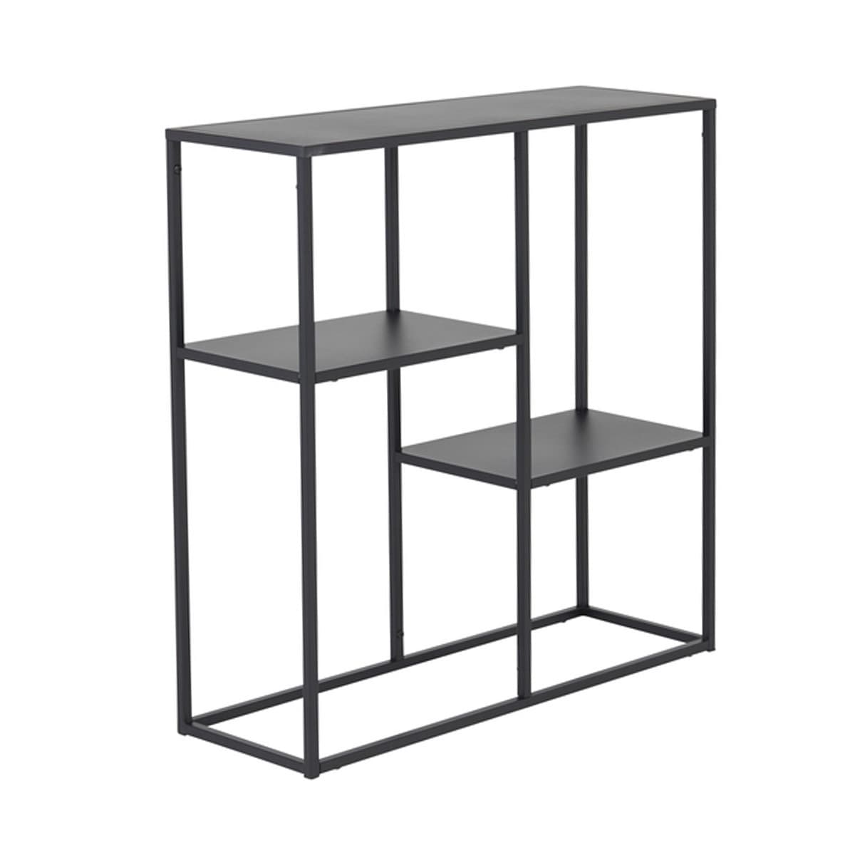 Étagère 3 Niveaux en Métal "Staal" 81cm Noir
