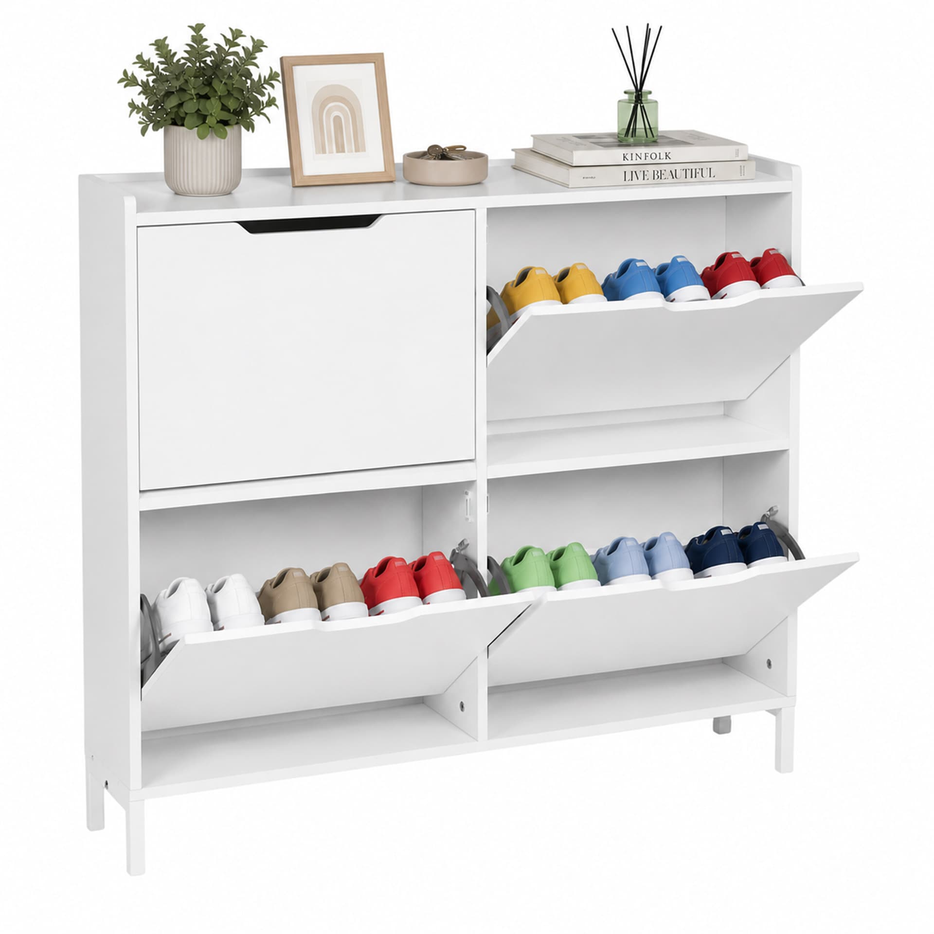 Meuble à chaussures, armoire à chaussures, commode à chaussures compacte