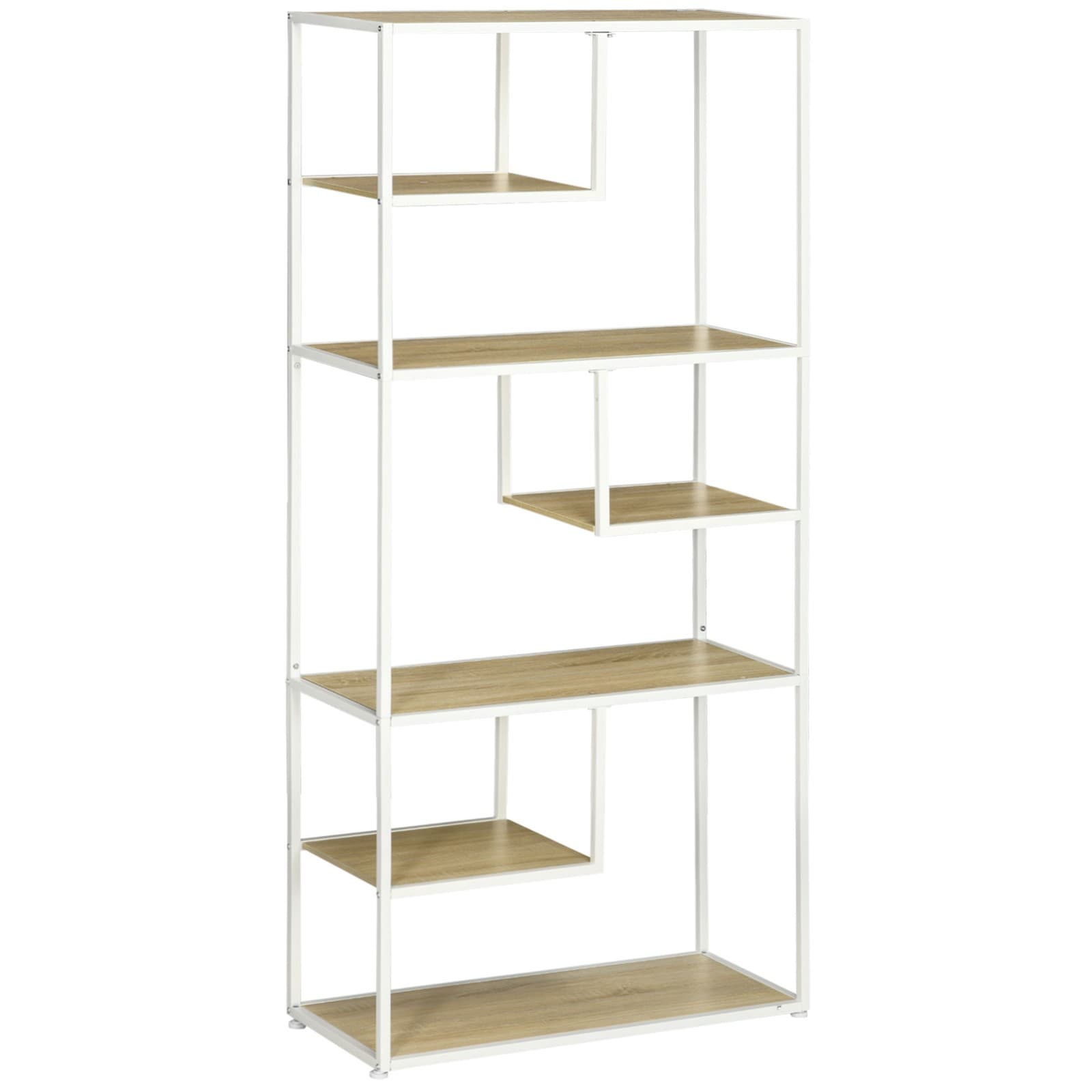 HOMCOM Bibliothèque étagère 83x34x180cm Chêne