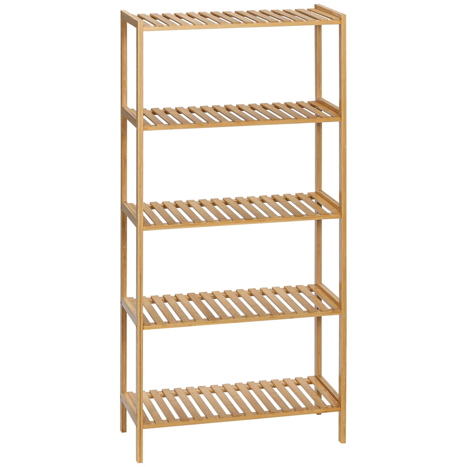 HOMCOM Étagère de rangement 60x26x130cm Bois naturel