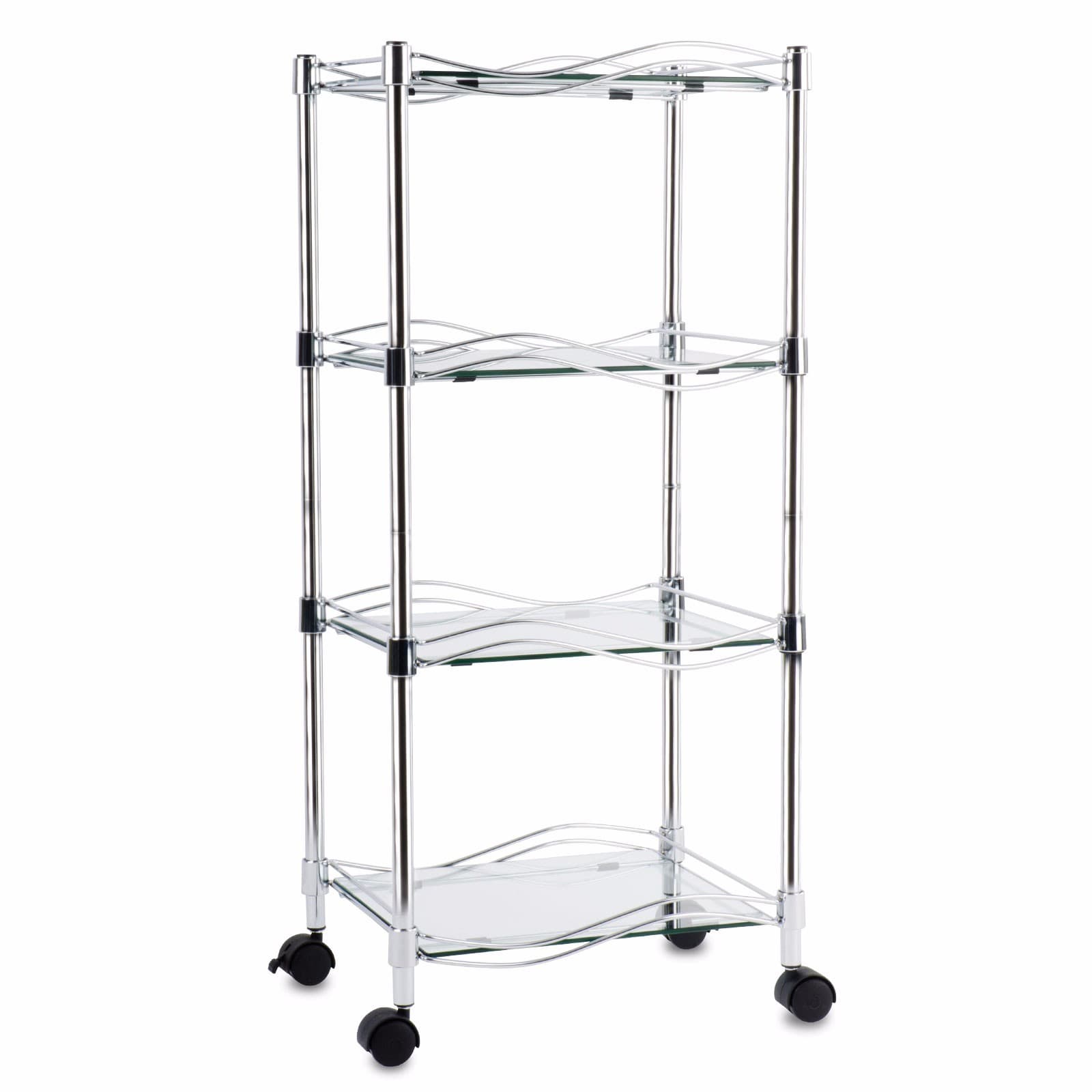 Étagère en Verre Lune Étagères Salle de Bains Salon Rouleau
