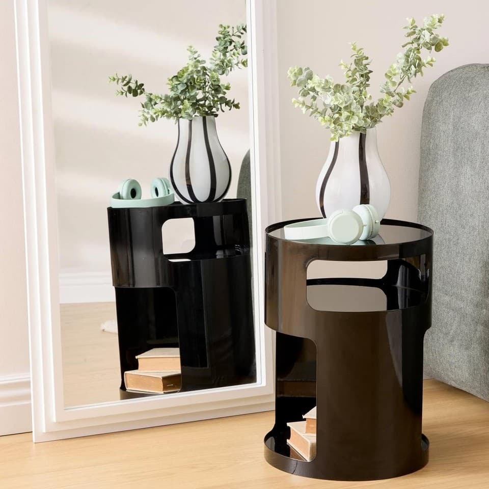 Table d'Appoint Design "Ashdal" 45cm Noir