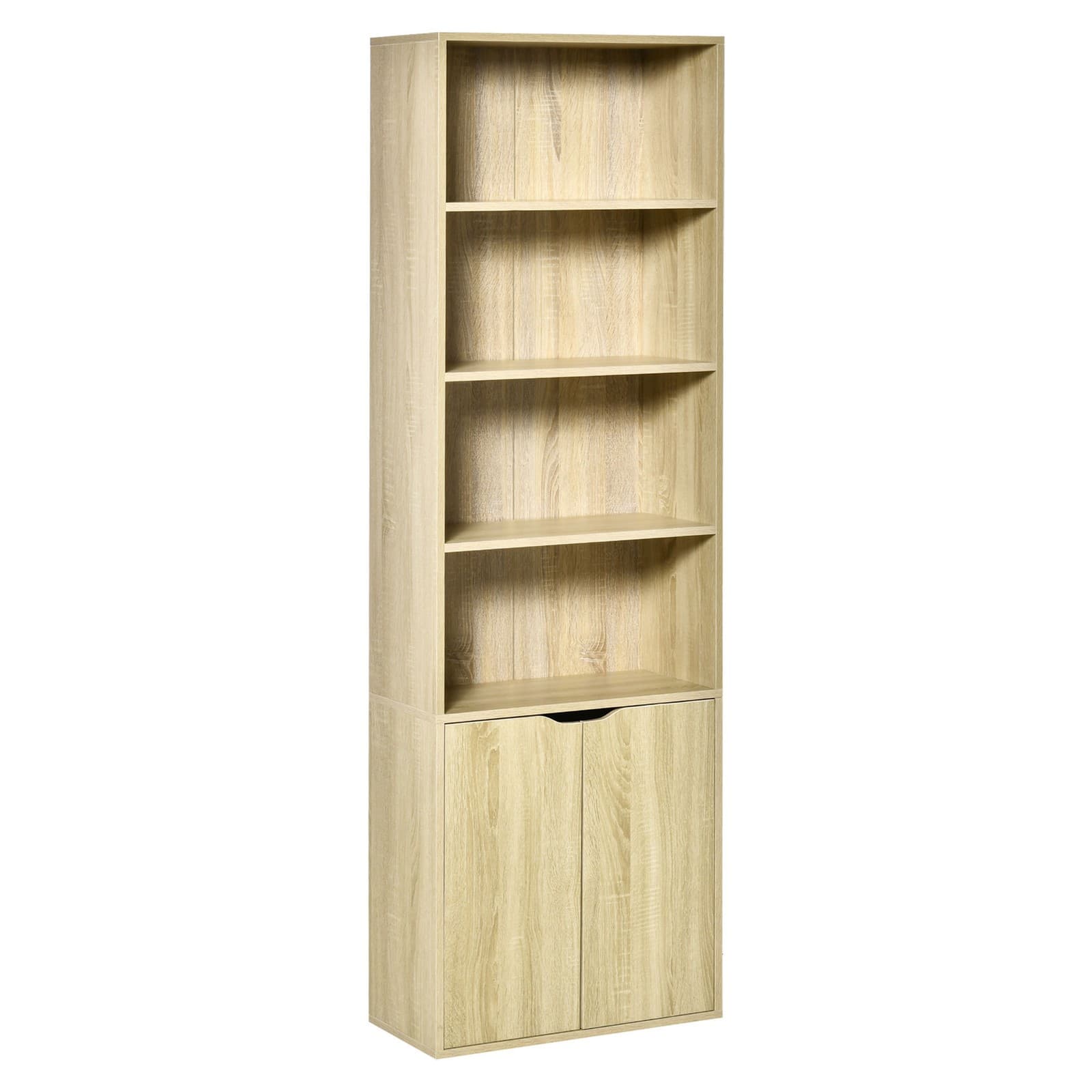 HOMCOM Bibliothèque 59x29x180cm Bois naturel