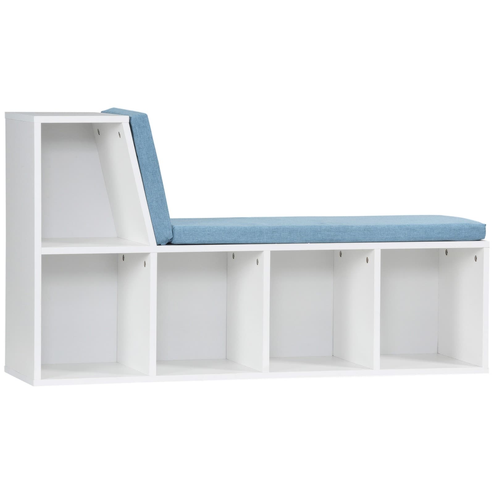 HOMCOM Bibliothèque 108x30x60cm Bleu