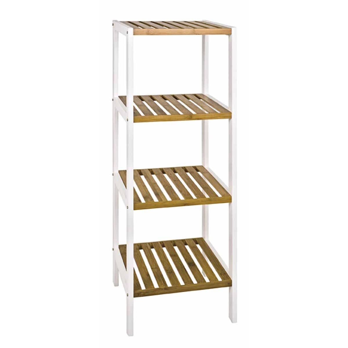 Étagère 4 Niveaux en Bambou "Stacy" 112cm Naturel