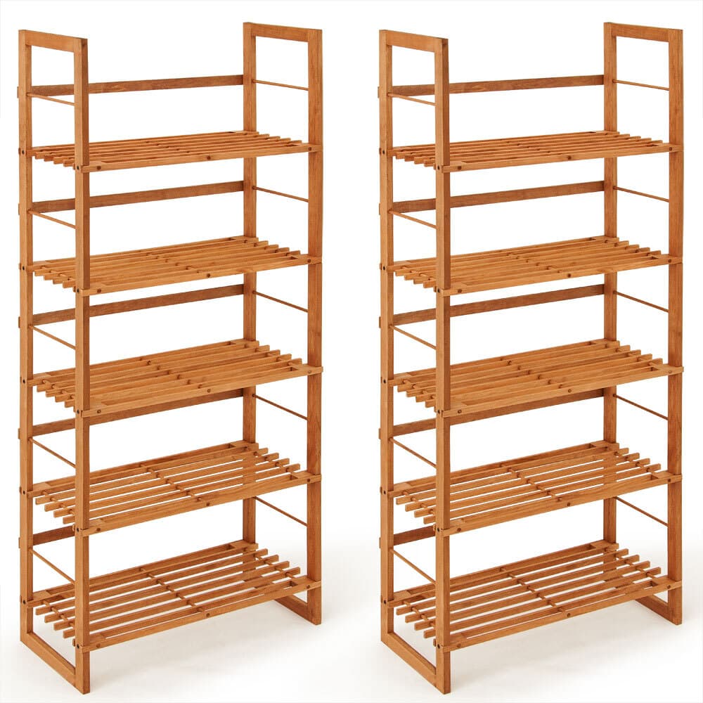 2x Étagère Armoire Meuble Rangement ÖLAND Lot de 2 Meuble chaussures bois