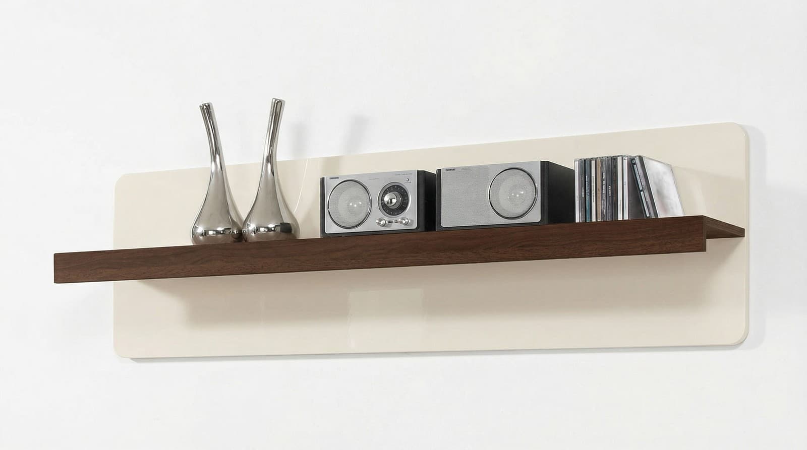 Étagère murale Selene HM Helvetia 140x22x40cm Chêne Sonoma foncé/Hochglanz