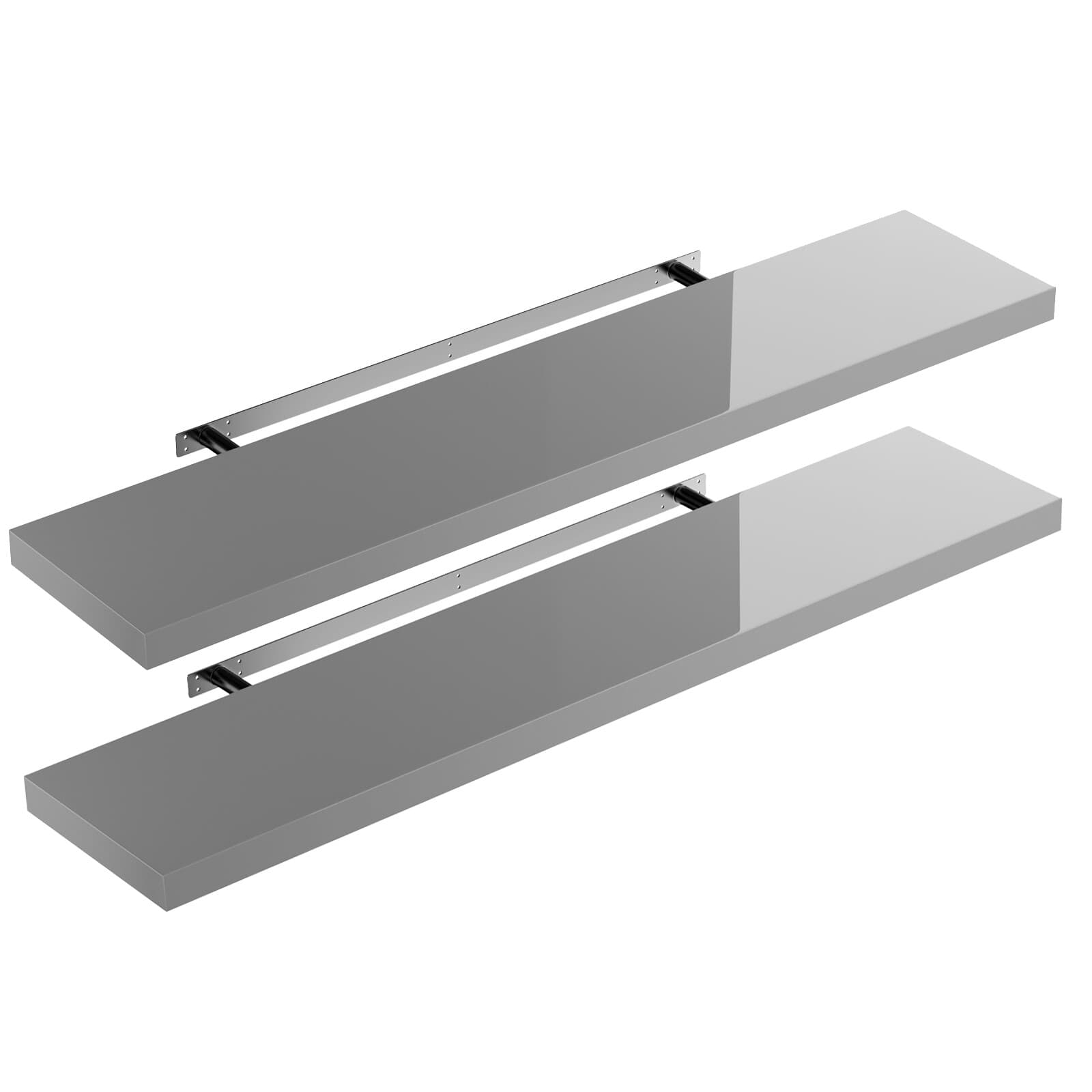 CASARIA® Set de 2 Étagères murales flottantes effet flottant étagère bois