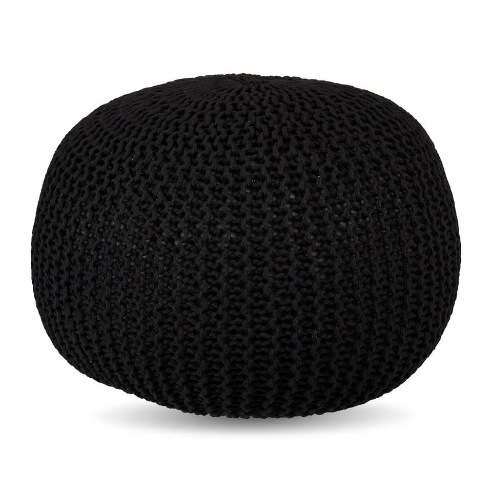 Pouf Tabouret Pouf tricoté Coussin de sol Repose-pieds tricoté