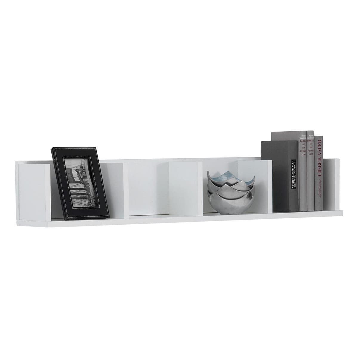 Étagère Murale 4 Compartiments "Nel" 92cm Blanc