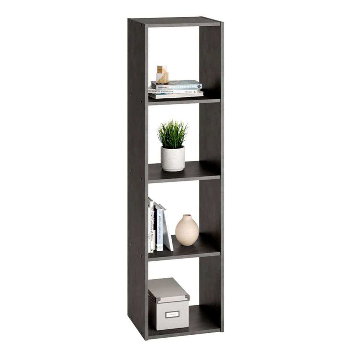Étagère 4 Niveaux Design "Gaman" 140cm Gris Foncé