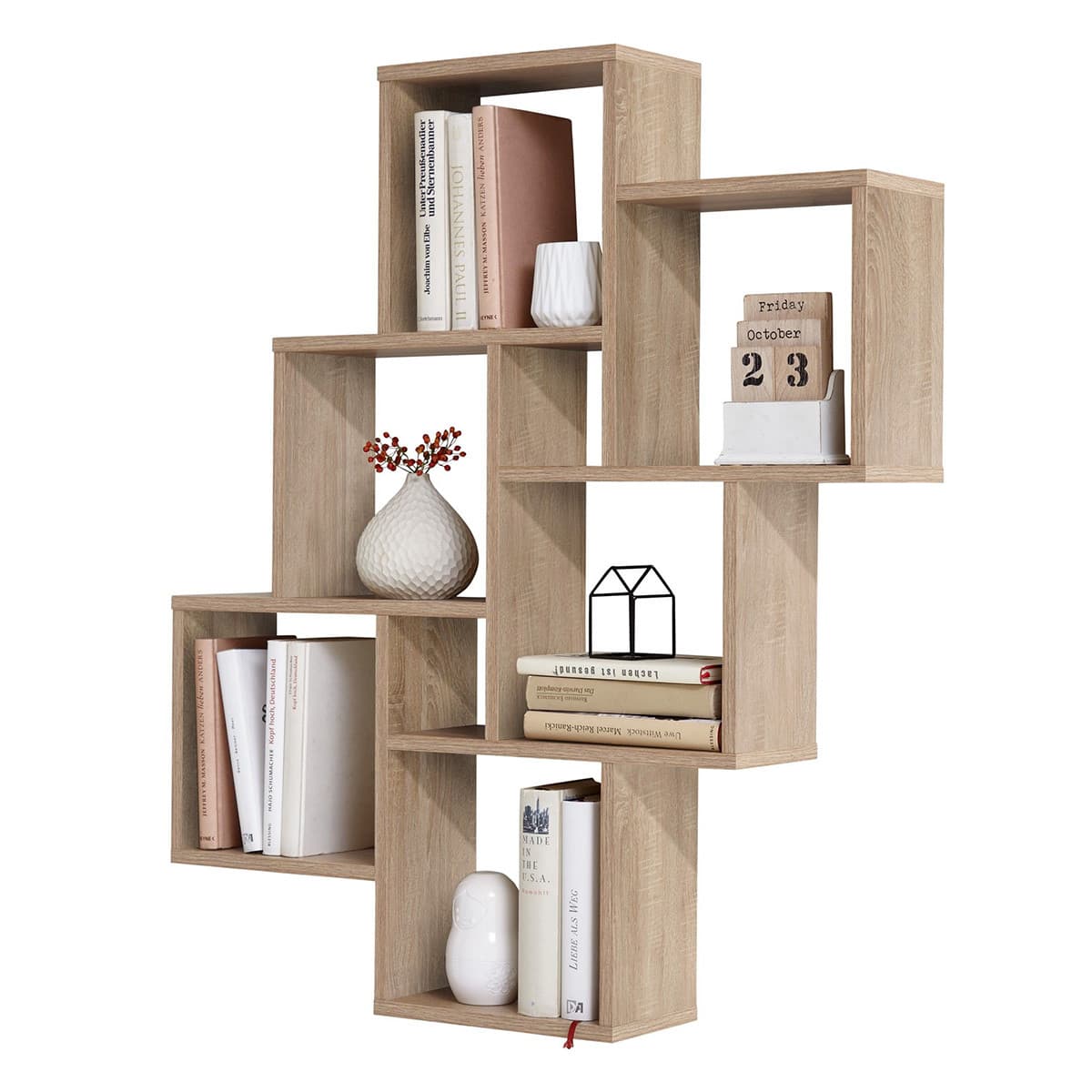 Étagère Murale Design "Riolo" 94cm Chêne