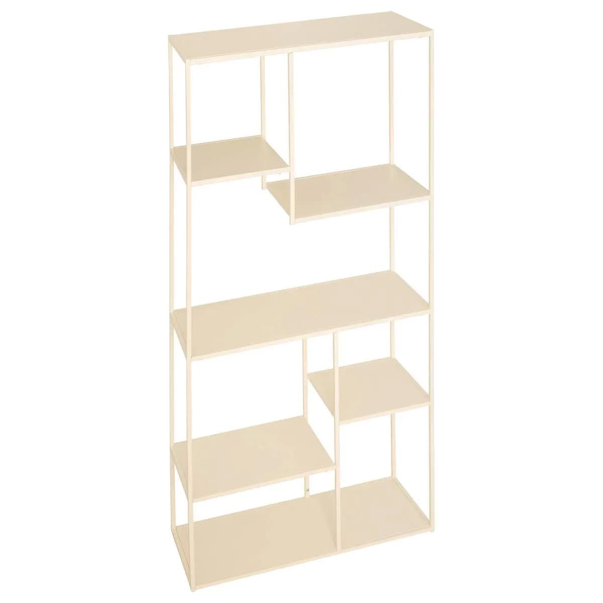 Etagère Bibliothèque 6 Niveaux "Gota" 180cm Beige